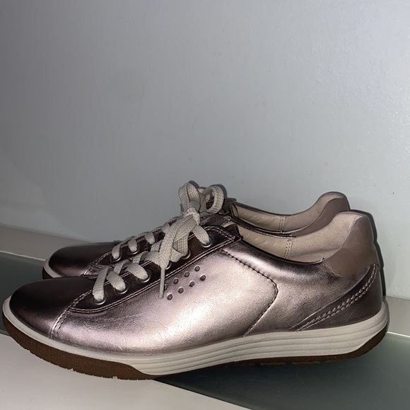 Shoes Ecco Chase Ii Tie In Moon Rock Metallic Women Casual Sneaker 40 (US 9-9.5) - Picture 8 of 14
